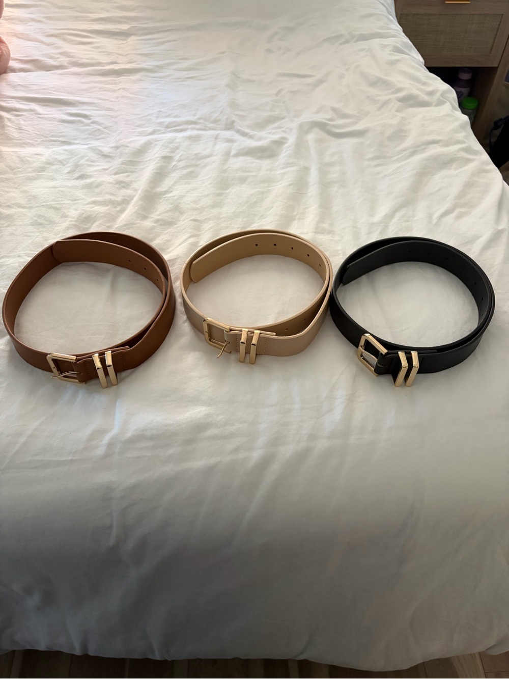 Classic Wide Leather Belt - Black, Tan, and Brown